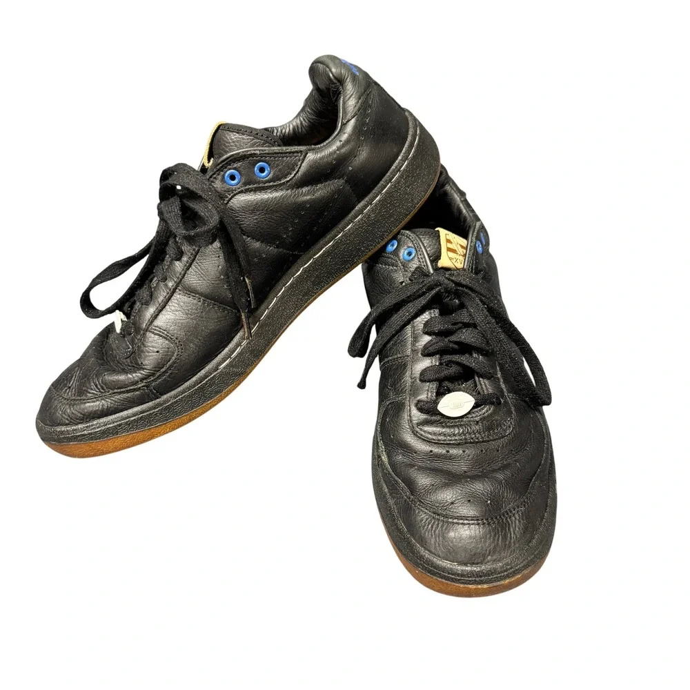 Nike Zoom Sneakers Mens 10.5 Supreme Court XV Black Leather Low Top 447843-003